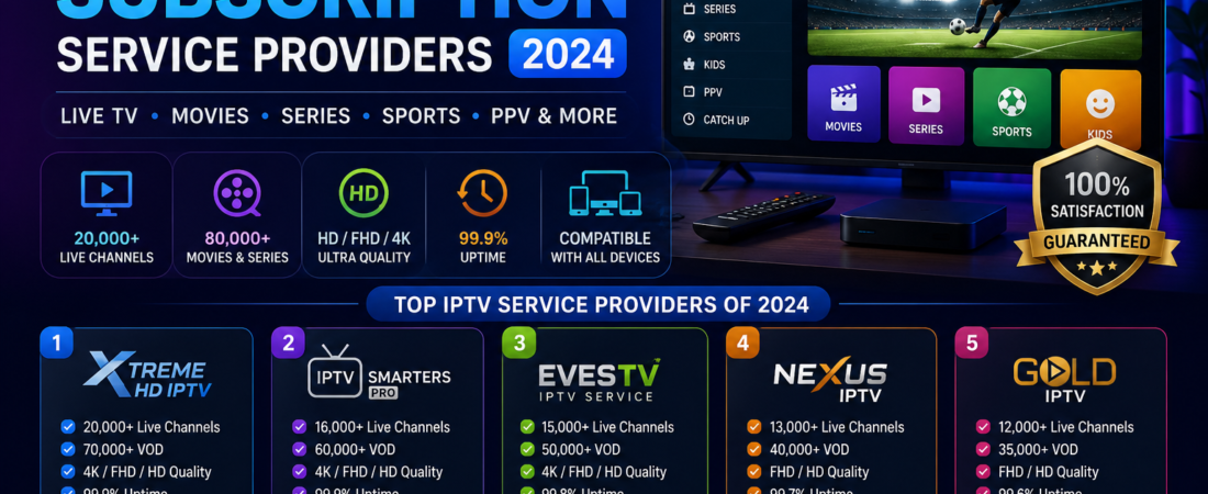 Best IPTV Subscription Service Providers 2024