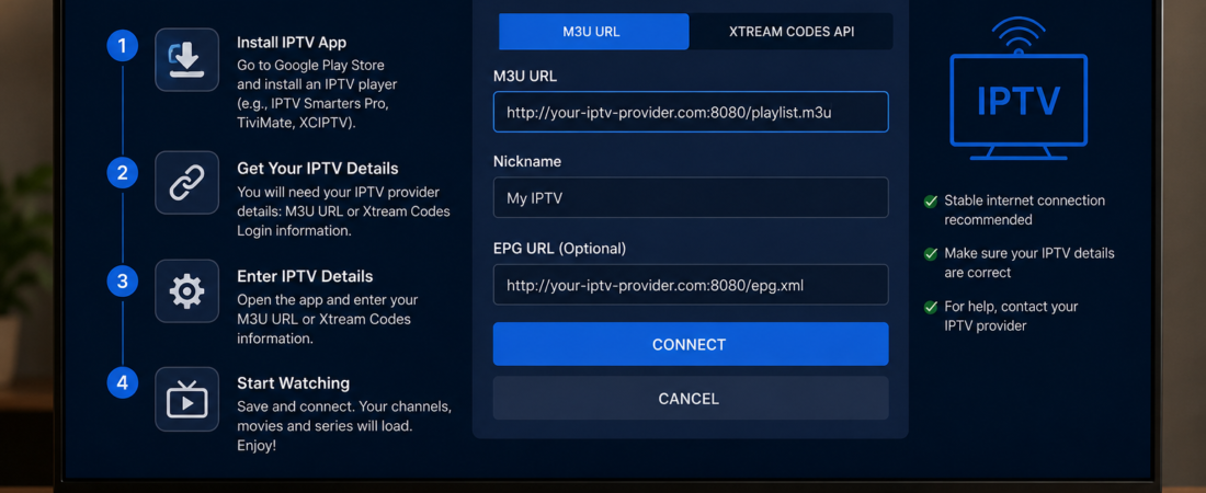 Setting up IPTV on an Android TV box